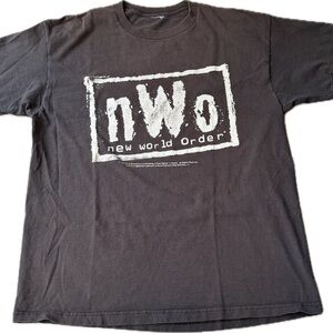 WCW GRAIL 1998 nWo New World Order Graphic Tee - Black, Short Sleeve